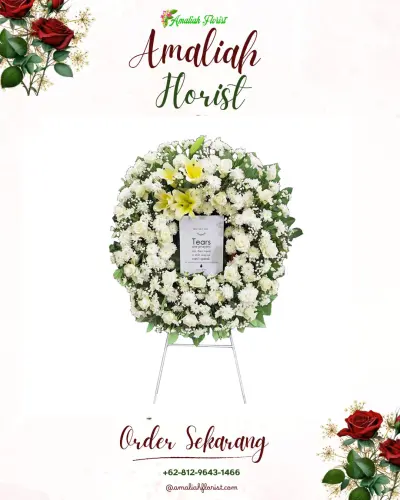 Krans Bunga Duka Cita di Pegangsaan Dua